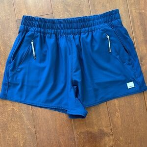 Vuori cobalt blue performance shorts